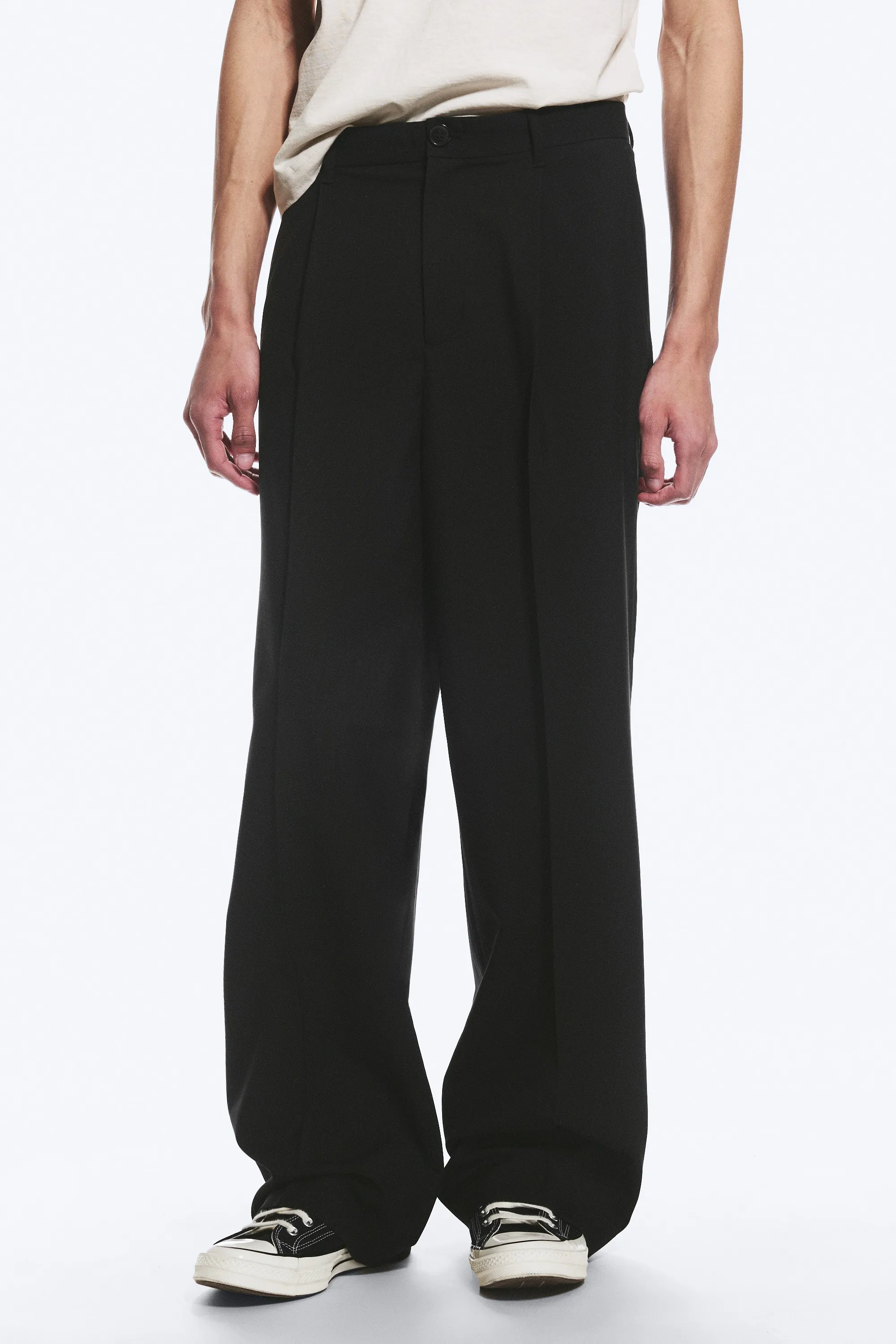 Pantalon de tailleur ample Uno - Noir