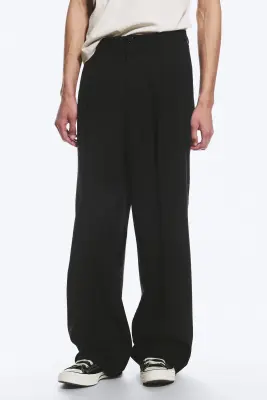Pantalon de tailleur ample Uno - Noir — photo 1
