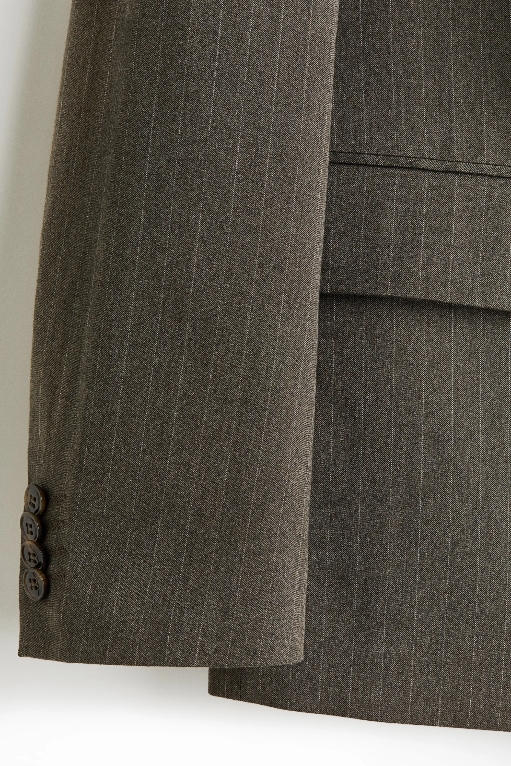 Veste Relaxed Fit à fermeture croisée - Marron foncé/rayé