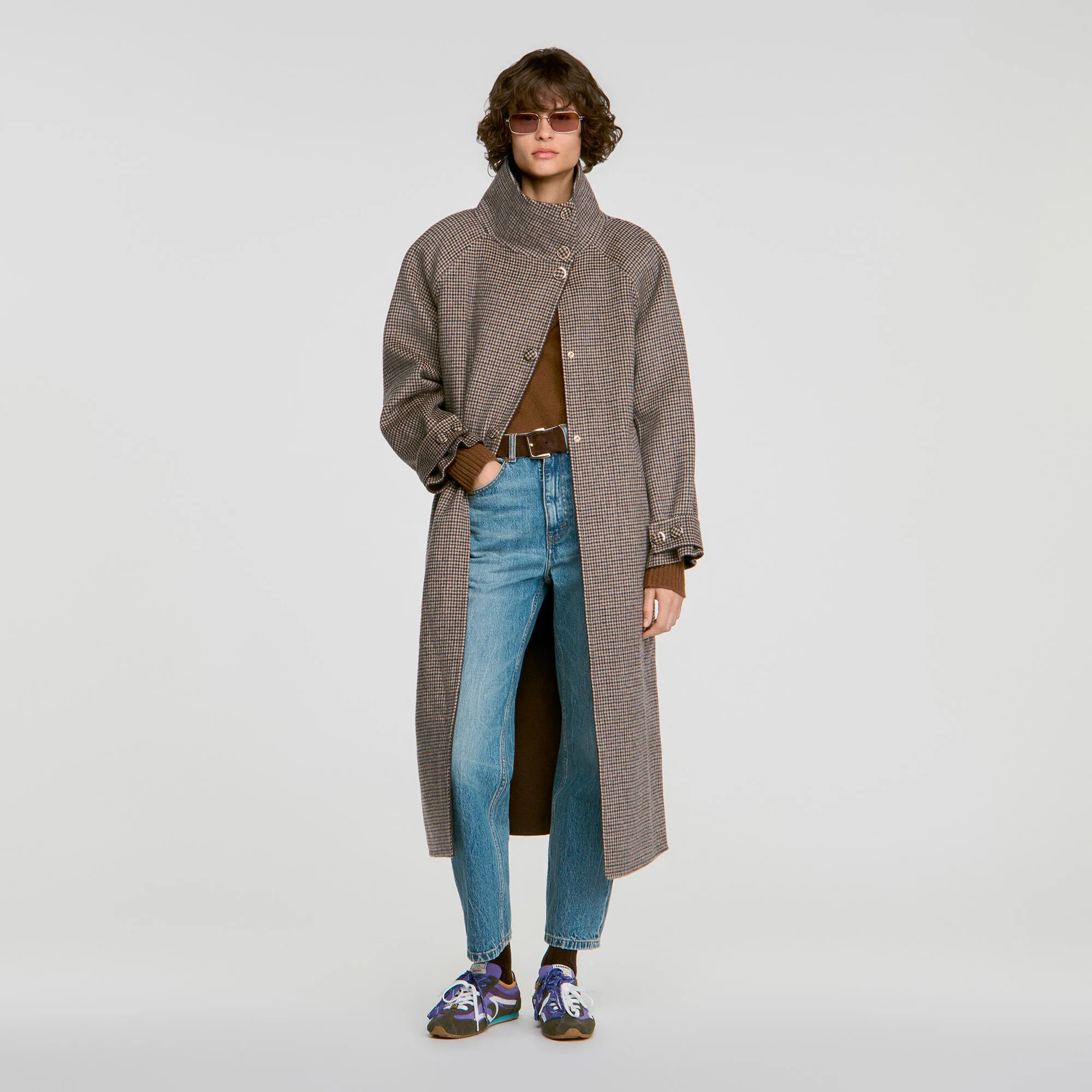 Manteau oversize à carreaux