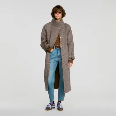 Manteau oversize à carreaux