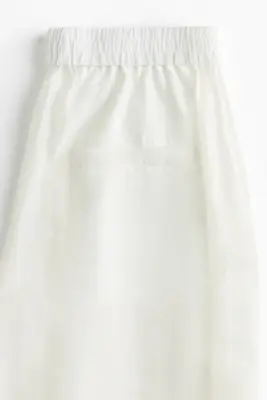 Pantalon cargo avec taille élastique - Blanc — photo 4