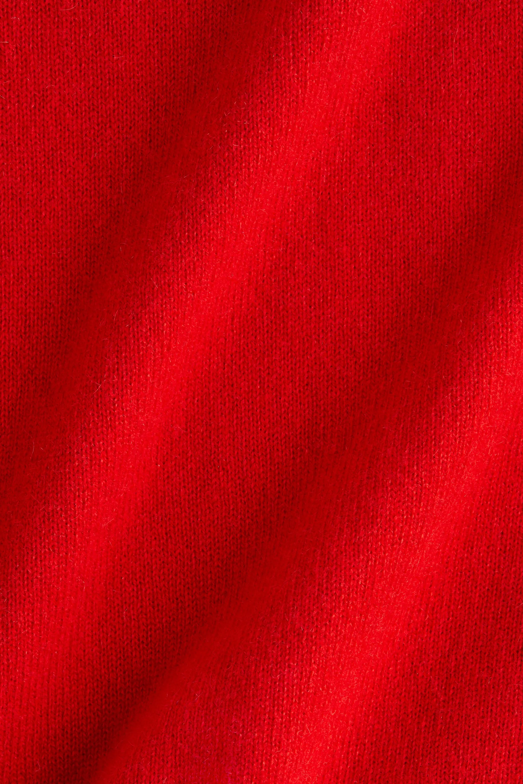 Pull en maille fine de laine cachemire - Rouge vif