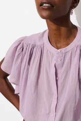 Chemise en cotonnade unie — photo 5