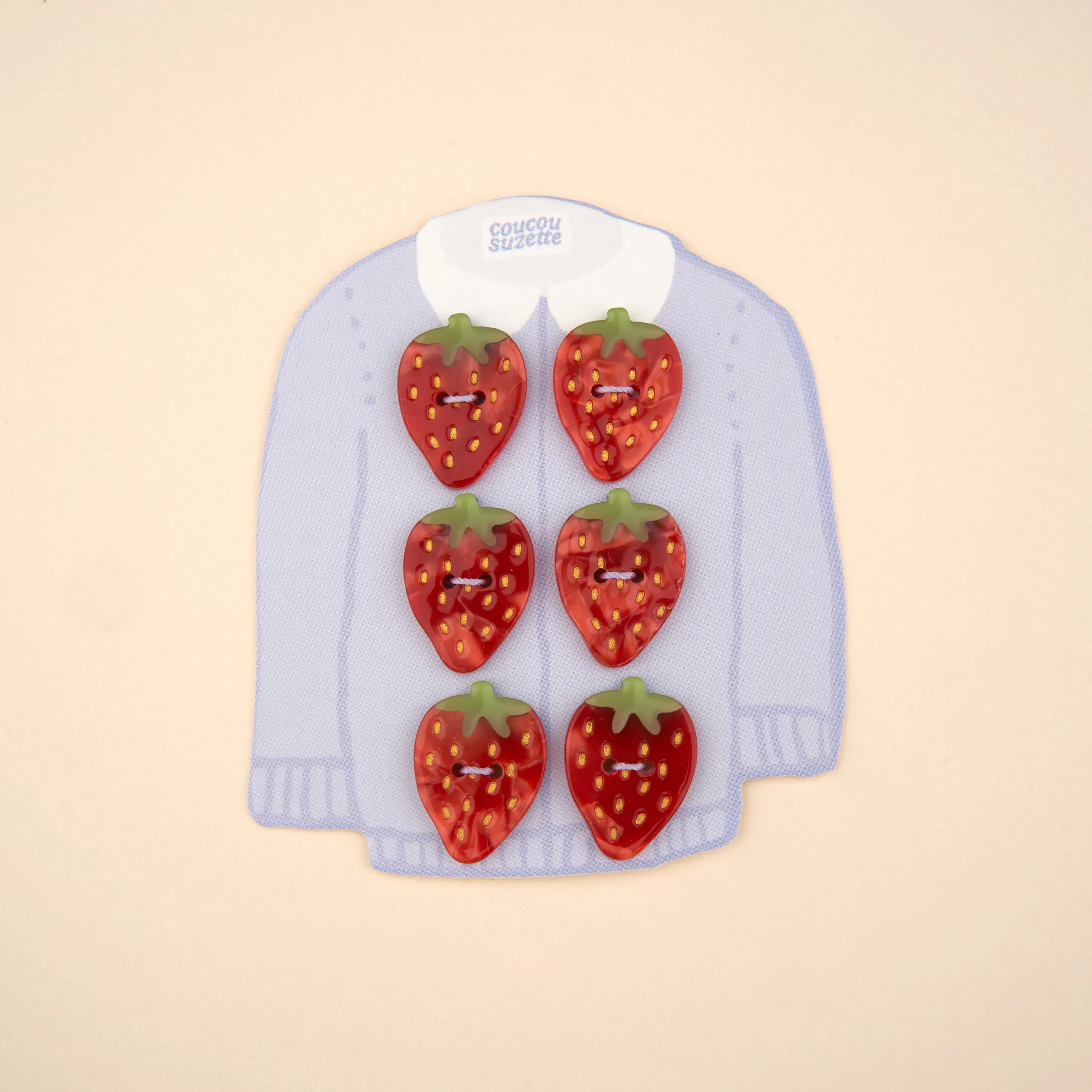 Kit boutons Fraise Coucou Suzette