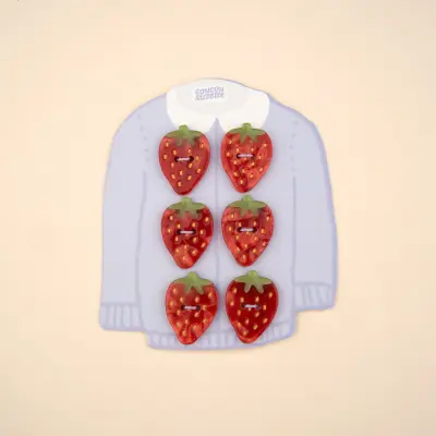 Kit boutons Fraise Coucou Suzette — photo 1