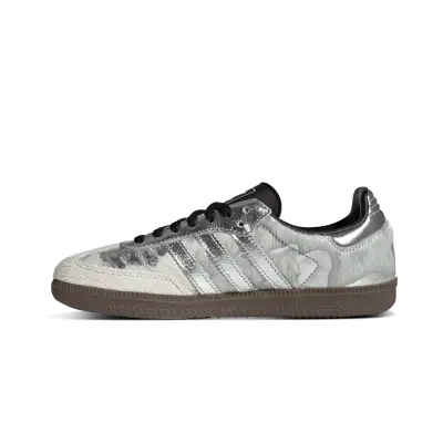 Adidas Samba OG Cream Pony Hair Silver Metallic Black — photo 1
