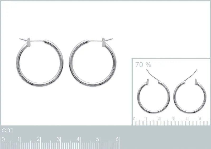 Creoles argent 925 rhodie 79920