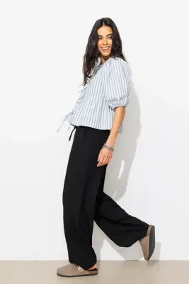 Pantalon large ceinturé Femme — photo 3