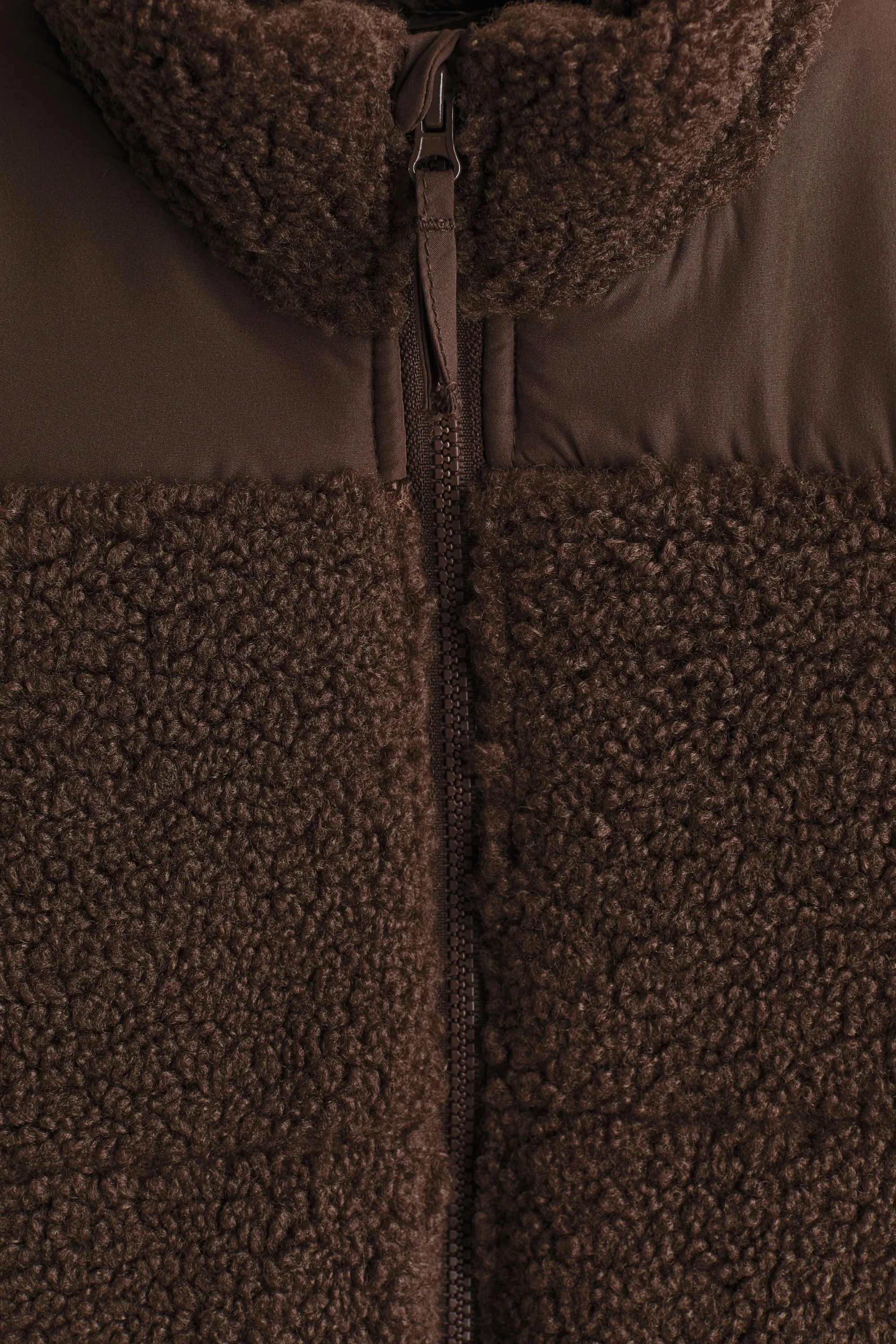 Veste matelassée en tissu Teddy bear - Marron