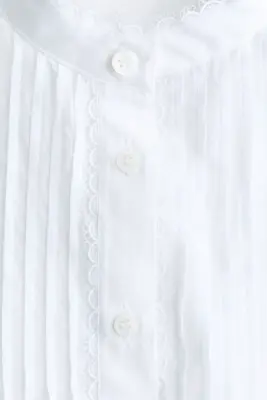 Blouse avec dentelle - Blanc — photo 3