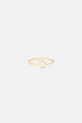 BAGUE EWANDE POIRE DIAMANT — photo 1