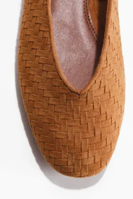 Ballerines tressées - Marron — photo 2