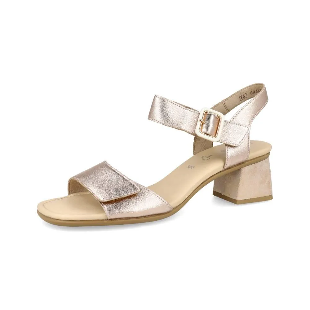 Sandales Remonte D1K51-31 Rose - Velcro Talon Moyen Confort Grande Pointure Femme