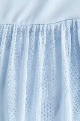 Robe bandeau avec base à effet boule - Bleu clair — photo 5