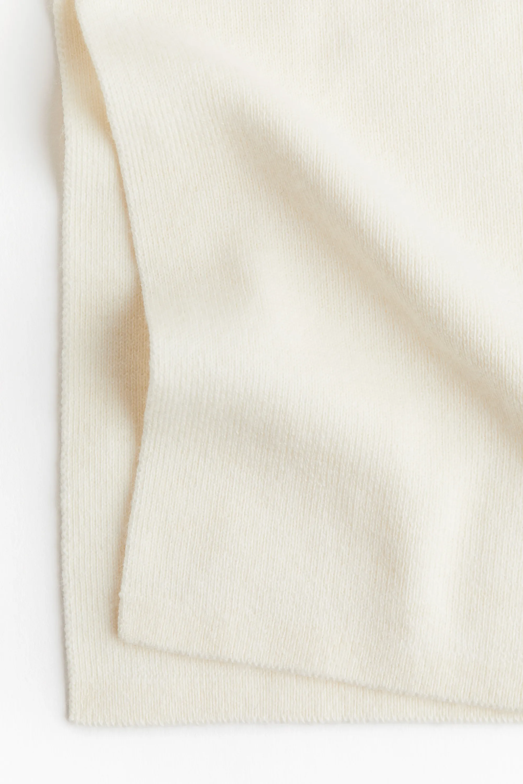 Pantalon évasé en maille fine - Crème