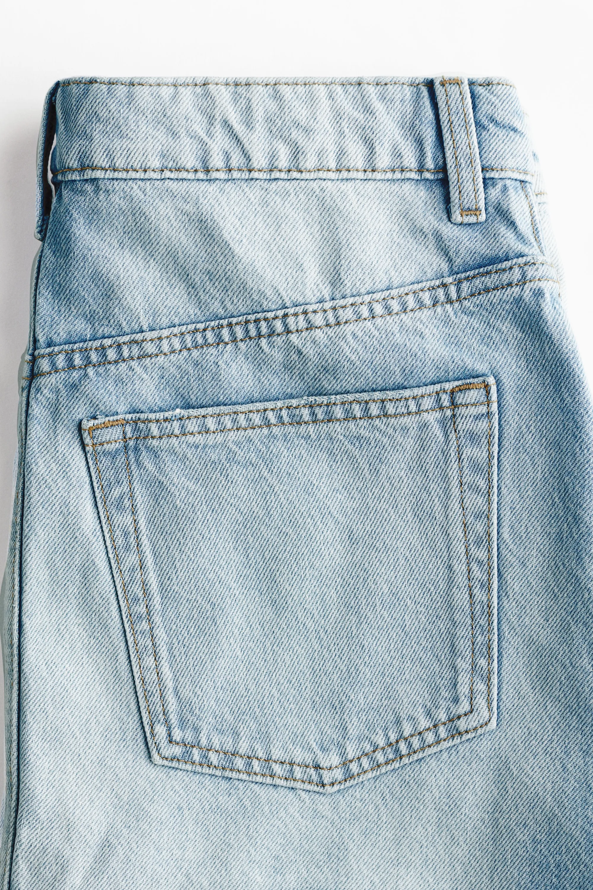 Minijupe en denim - Bleu denim clair/fleurs