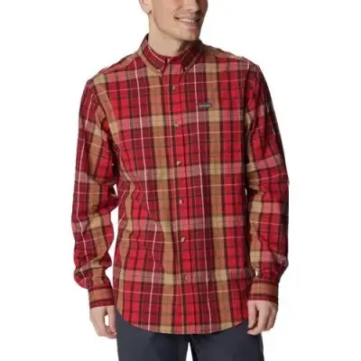 COLUMBIA RAPID RIVERS CHEMISE CARREAUX Rouge — photo 1