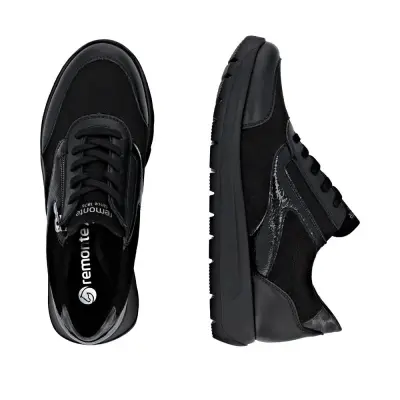 Baskets Remonte D2V02-03 Noires - Lacets Grande Pointure Femme — photo 5