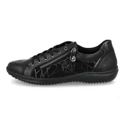Baskets Remonte D1E10-02 Noires - Lacets Grande Pointure Femme — photo 2