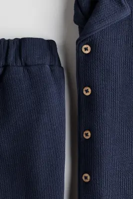 Ensemble 2 pièces en jersey de coton - Bleu marine — photo 3