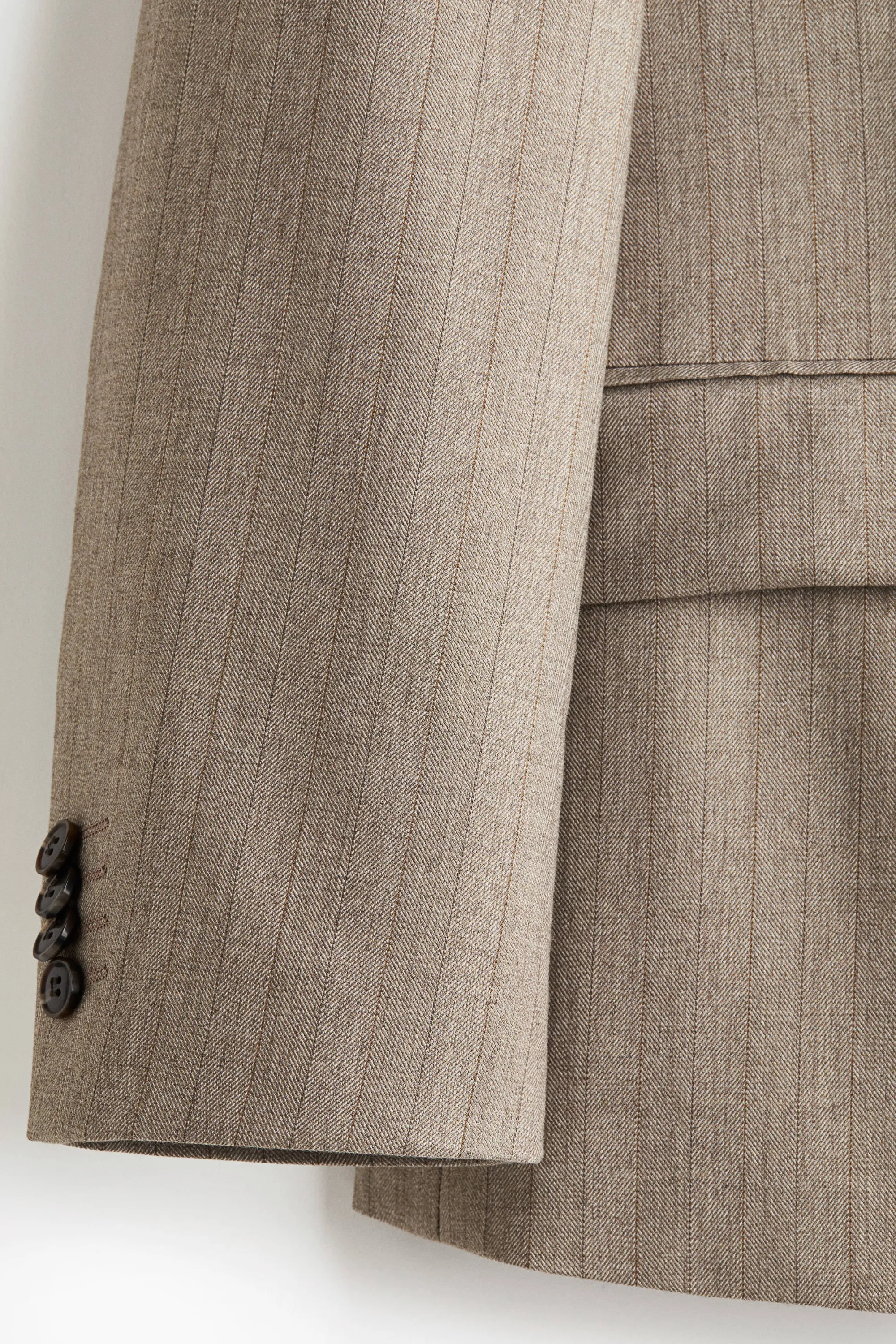 Veste Regular Fit à fermeture croisée - Beige/rayé