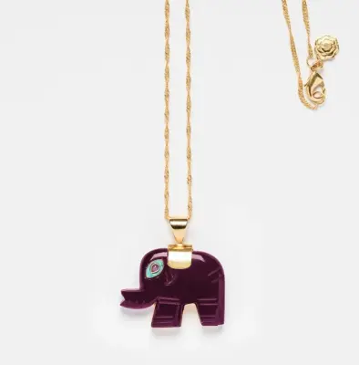 Nouveau ! BOHEMIAN RHAPSODIE PARIS Collier Dumbo Améthyste — photo 2
