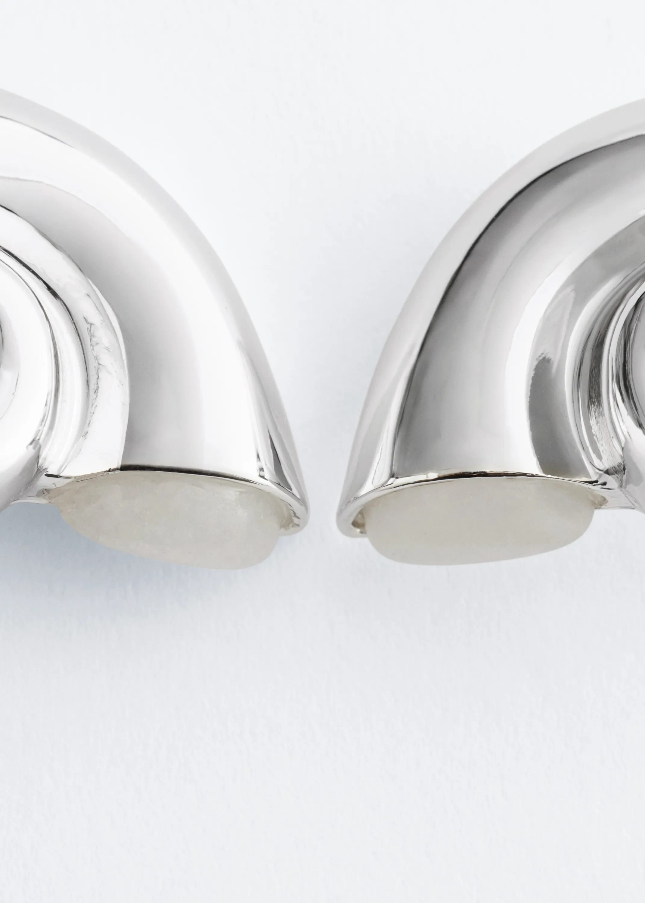 Boucles d’oreilles en forme de coquillage - Argenté
