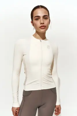 Top vélo en jersey DryMove™ - Crème/Find Your Inner Pace — photo 1