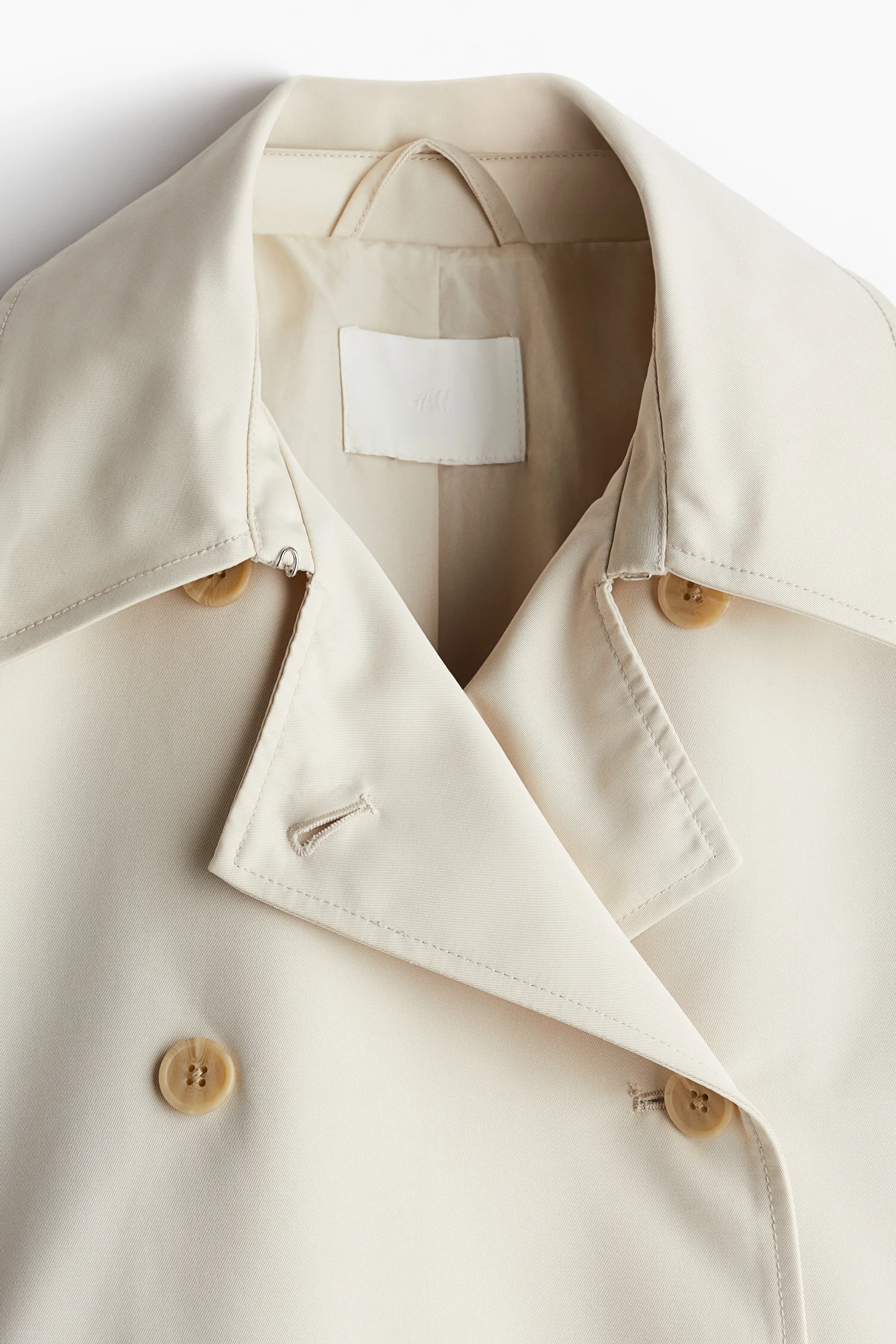 Trench-coat court - Beige clair