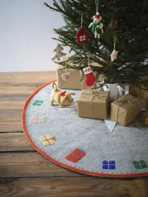 Décoration à suspendre en laine Chaussette de Noël – Aveva — photo 2
