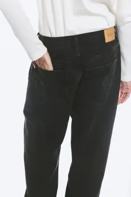 Jean baggy ample taille mi-haute unisexe Astro - Tuned Black – Noir — photo 5