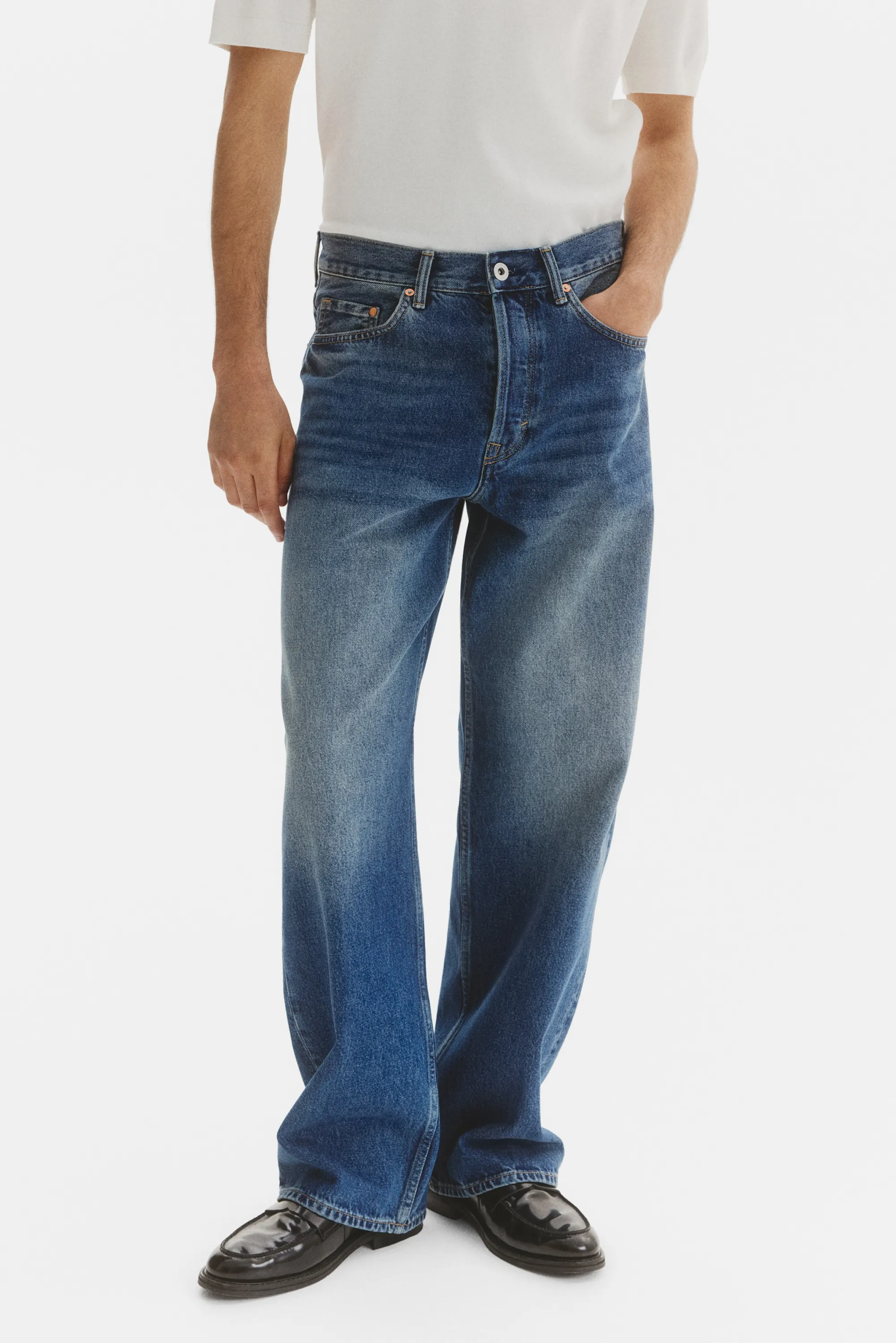 Loose Jeans - Bleu denim