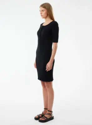 Robe en coton, viscose, élasthanne et fibre métallisée — photo 2