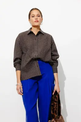Chemise à carreaux Femme — photo 4
