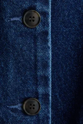 Gilet sans manches avec basque - Bleu denim foncé — photo 4