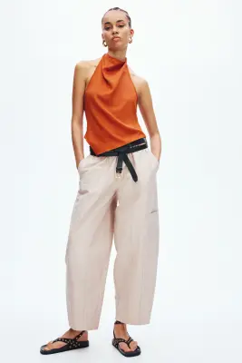 Pantalon cargo avec jambes ballon - Beige — photo 1