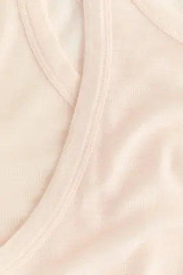 Top superposé en laine mérinos - Beige clair — photo 4