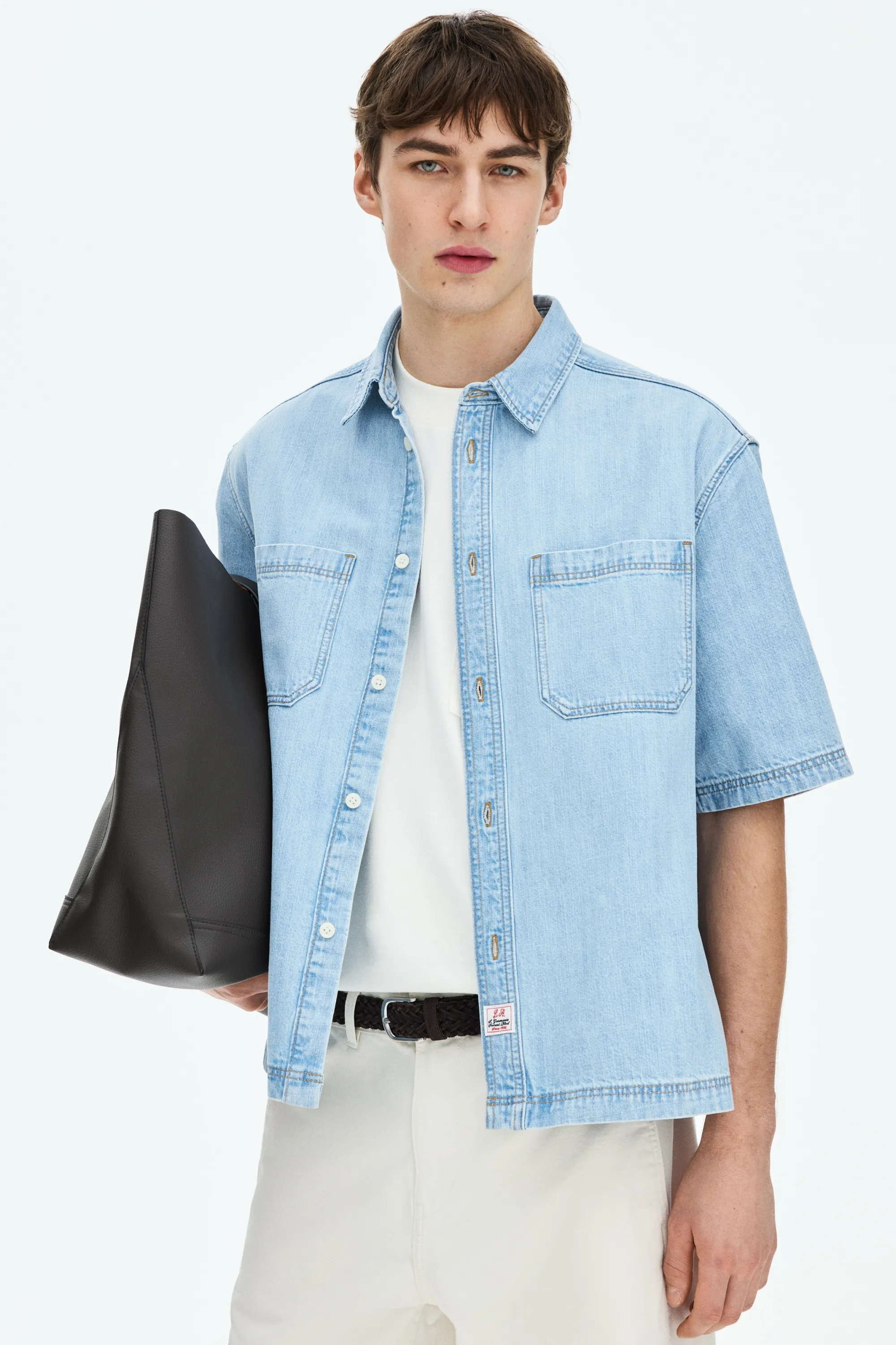 Chemise Relaxed Fit en denim - Bleu denim clair