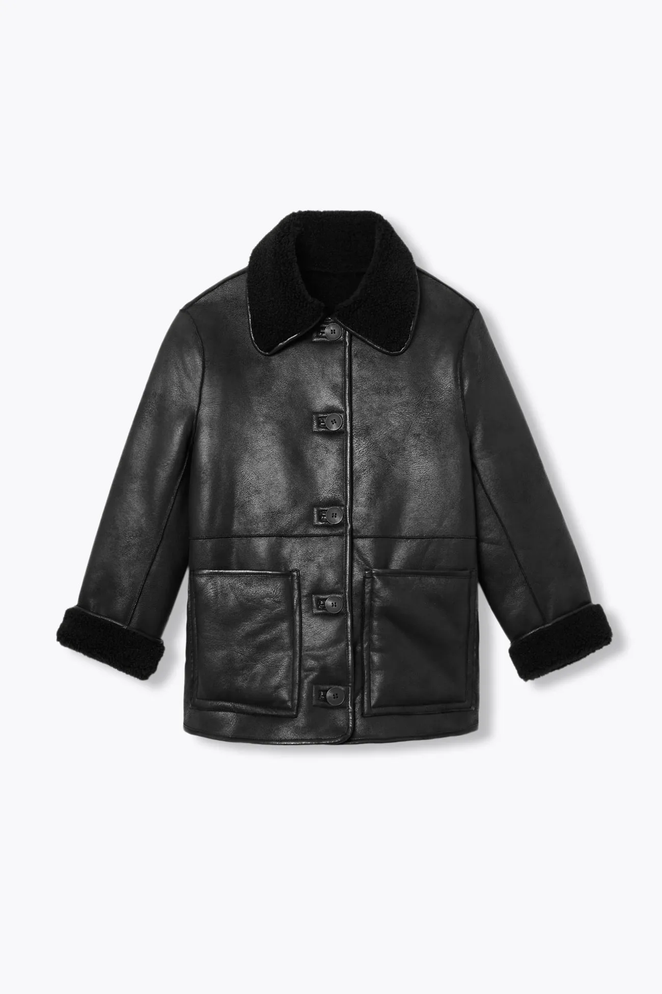 Manteau en moumoute réversible
