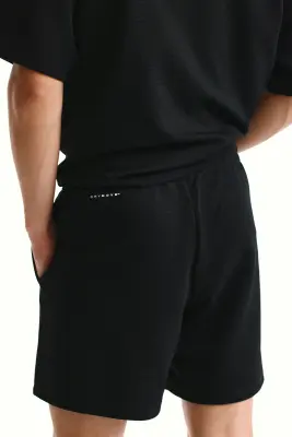 Short de sport gaufré Regular Fit DryMove™ - Noir — photo 2