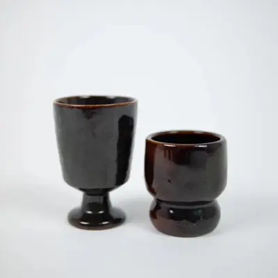 Verre à Pied Marron Glacé — photo 2
