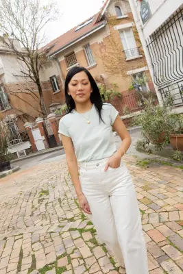 Tee-shirt Norah - vert d'eau — photo 3