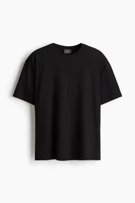 T-shirt et short de pyjama en lin mélangé - Noir — photo 1