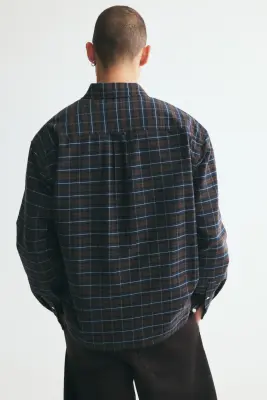 Chemise Oxford Relaxed Fit - Marron/carreaux — photo 4