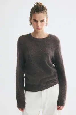 Pull ajusté - Taupe foncé — photo 2