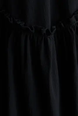 Flared-skirt crêpe dress - Noir — photo 5