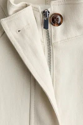 Veste oversize en lin mélangé - Beige clair — photo 4