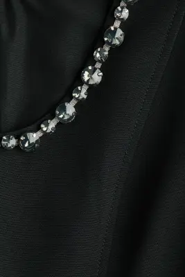 Robe ornée de strass - Noir — photo 2
