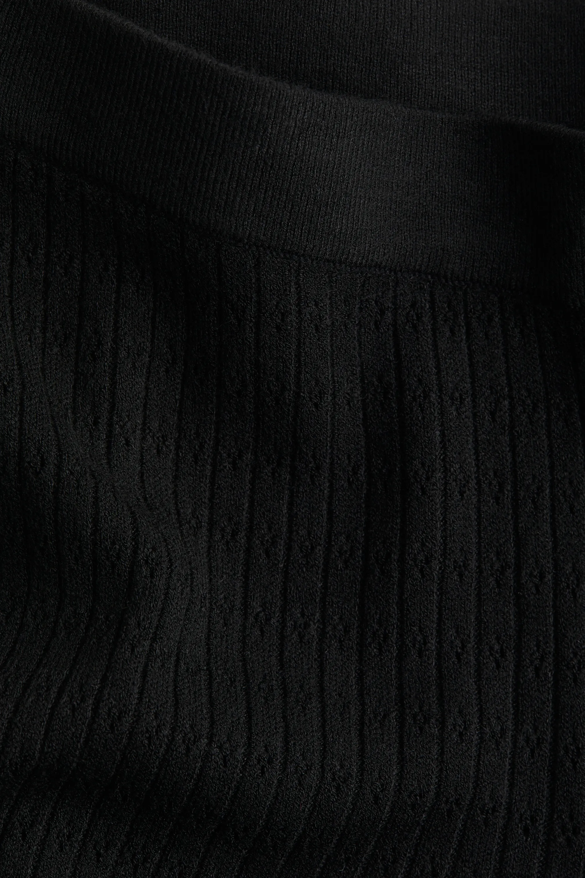 Pantalon en maille pointelle - Noir